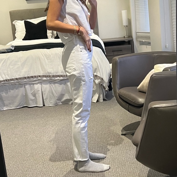 White Agolde distressed mom jeans - Picture 6 of 7